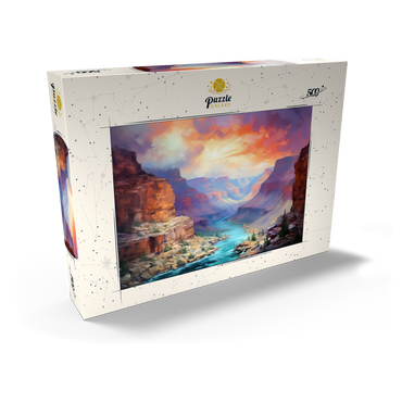 Darstellung des Puzzle Motivs Grand Canyon Sunset Over Colorado River 500 Puzzle Schachtel Ansicht2