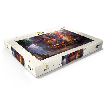 Darstellung des Puzzle Motivs Charming Parisian Café Corner 100 Puzzle Schachtel Ansicht1
