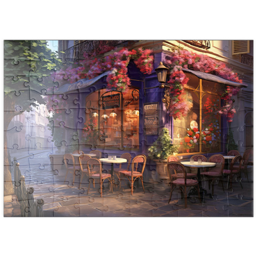 Darstellung des Puzzle Motivs puzzleplate Charming Parisian Café Corner 100 Puzzle
