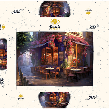 Darstellung des Puzzle Motivs Charming Parisian Café Corner 200 Puzzle Schachtel 3D Modell