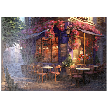 Darstellung des Puzzle Motivs puzzleplate Charming Parisian Café Corner 500 Puzzle