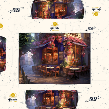 Darstellung des Puzzle Motivs Charming Parisian Café Corner 500 Puzzle Schachtel 3D Modell