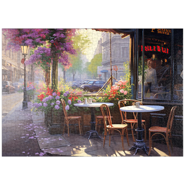 Darstellung des Puzzle Motivs puzzleplate Parisian Sidewalk Café in Bloom 1000 Puzzle