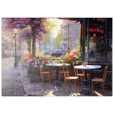 Darstellung des Puzzle Motivs puzzleplate Parisian Sidewalk Café in Bloom 100 Puzzle