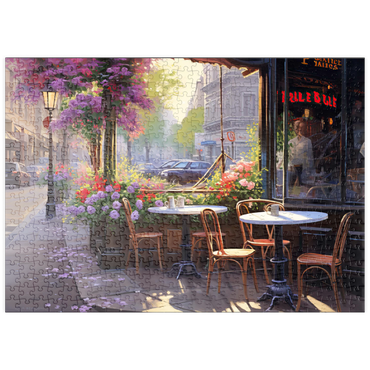 Darstellung des Puzzle Motivs puzzleplate Parisian Sidewalk Café in Bloom 500 Puzzle
