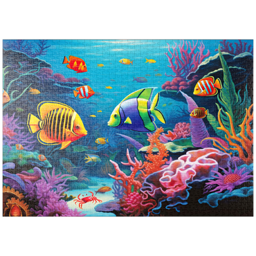 Darstellung des Puzzle Motivs puzzleplate Vibrant Tropical Coral Reef Scene 1000 Puzzle