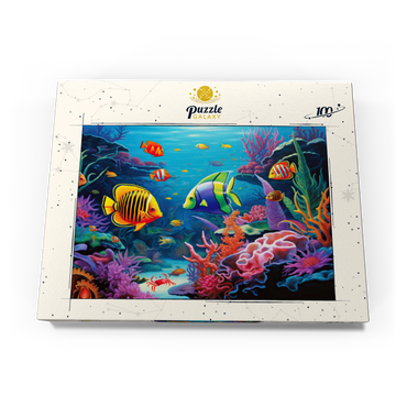 Darstellung des Puzzle Motivs Vibrant Tropical Coral Reef Scene 100 Puzzle Schachtel Ansicht3