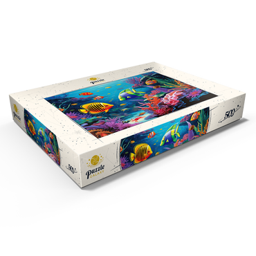 Darstellung des Puzzle Motivs Vibrant Tropical Coral Reef Scene 500 Puzzle Schachtel Ansicht1