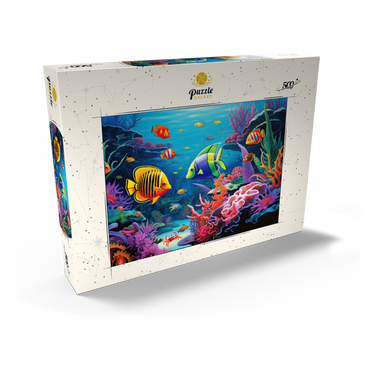 Darstellung des Puzzle Motivs Vibrant Tropical Coral Reef Scene 500 Puzzle Schachtel Ansicht2