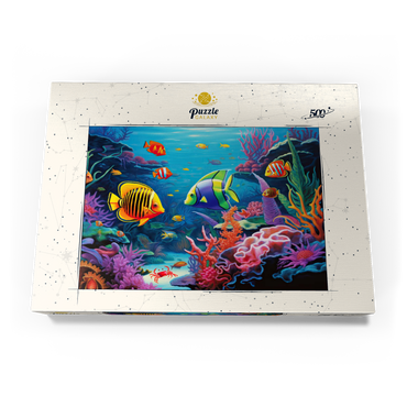 Darstellung des Puzzle Motivs Vibrant Tropical Coral Reef Scene 500 Puzzle Schachtel Ansicht3