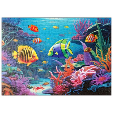 Darstellung des Puzzle Motivs puzzleplate Vibrant Tropical Coral Reef Scene 500 Puzzle