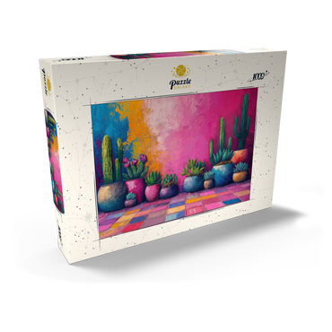 Darstellung des Puzzle Motivs Colorful Cactus and Succulent Display 1000 Puzzle Schachtel Ansicht2