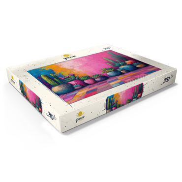 Darstellung des Puzzle Motivs Colorful Cactus and Succulent Display 200 Puzzle Schachtel Ansicht1
