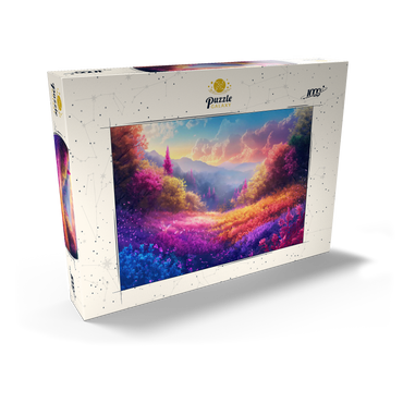 Darstellung des Puzzle Motivs Vivid Rainbow Forest Valley 1000 Puzzle Schachtel Ansicht2