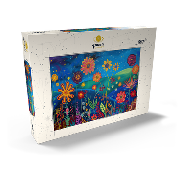 Darstellung des Puzzle Motivs Starry Night Flower Meadow 500 Puzzle Schachtel Ansicht2