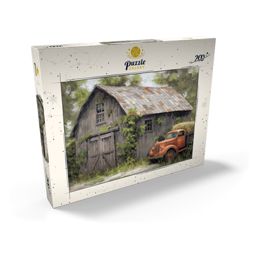 Darstellung des Puzzle Motivs Rustic Barn and Vintage Hay Truck 200 Puzzle Schachtel Ansicht2