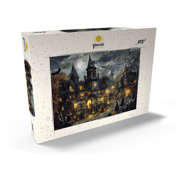 Darstellung des Puzzle Motivs Haunted Village Under Full Moon 1000 Puzzle Schachtel Ansicht2