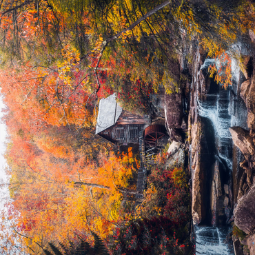 Darstellung des Puzzle Motivs Historic Mill Amid Vibrant Autumn Foliage 1000 Puzzle 3D Modell