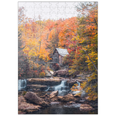 Darstellung des Puzzle Motivs puzzleplate Historic Mill Amid Vibrant Autumn Foliage 200 Puzzle