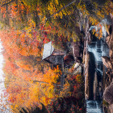 Darstellung des Puzzle Motivs Historic Mill Amid Vibrant Autumn Foliage 200 Puzzle 3D Modell