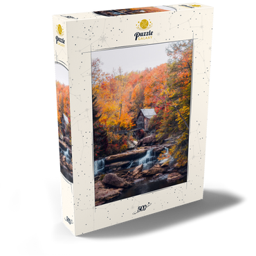 Darstellung des Puzzle Motivs Historic Mill Amid Vibrant Autumn Foliage 500 Puzzle Schachtel Ansicht2