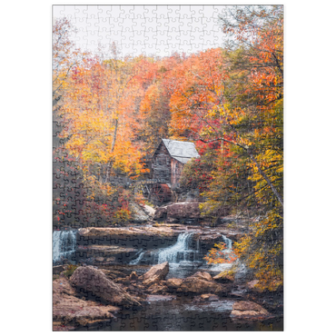 Darstellung des Puzzle Motivs puzzleplate Historic Mill Amid Vibrant Autumn Foliage 500 Puzzle