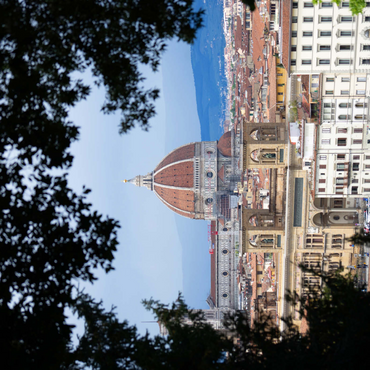 Darstellung des Puzzle Motivs Florence Cathedral Framed by Trees 1000 Puzzle 3D Modell