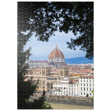 Darstellung des Puzzle Motivs puzzleplate Florence Cathedral Framed by Trees 500 Puzzle