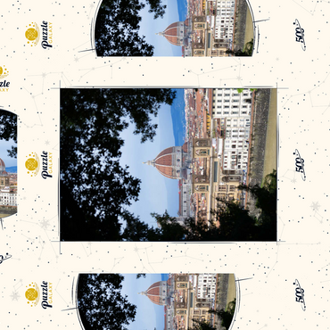 Darstellung des Puzzle Motivs Florence Cathedral Framed by Trees 500 Puzzle Schachtel 3D Modell