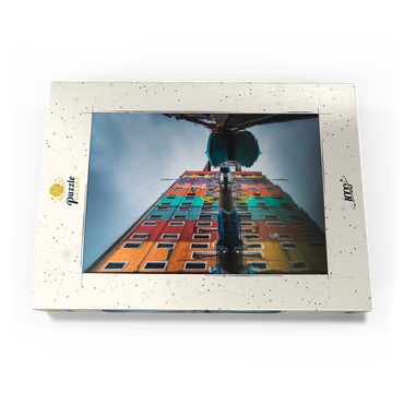 Darstellung des Puzzle Motivs Colorful Houses Along Burano Canal 1000 Puzzle Schachtel Ansicht3