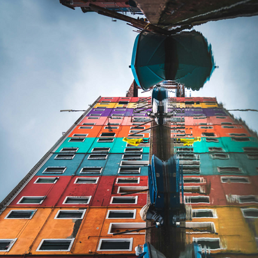 Darstellung des Puzzle Motivs Colorful Houses Along Burano Canal 1000 Puzzle 3D Modell