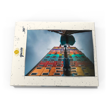 Darstellung des Puzzle Motivs Colorful Houses Along Burano Canal 200 Puzzle Schachtel Ansicht3