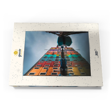 Darstellung des Puzzle Motivs Colorful Houses Along Burano Canal 500 Puzzle Schachtel Ansicht3