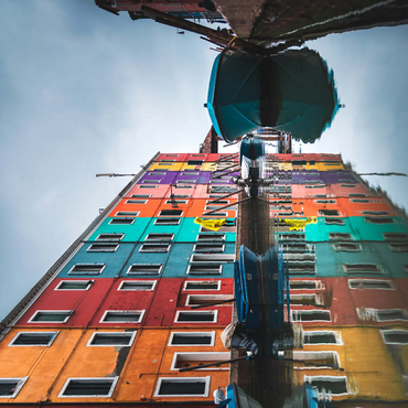 Darstellung des Puzzle Motivs Colorful Houses Along Burano Canal 500 Puzzle 3D Modell