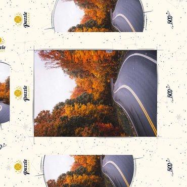 Darstellung des Puzzle Motivs Winding Road Through Vibrant Autumn Forest 500 Puzzle Schachtel 3D Modell