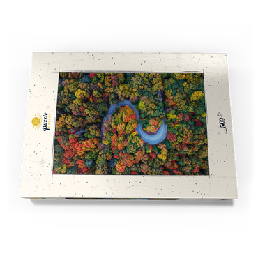 Darstellung des Puzzle Motivs Winding Road Through Dense Autumn Forest 500 Puzzle Schachtel Ansicht3