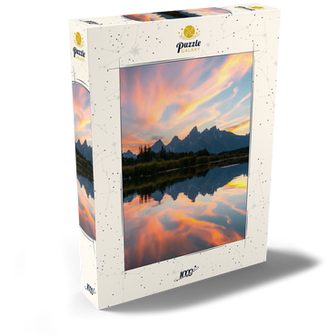 Darstellung des Puzzle Motivs Sunset Reflection Over Mountain Lake 1000 Puzzle Schachtel Ansicht2