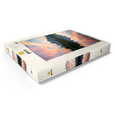 Darstellung des Puzzle Motivs Sunset Reflection Over Mountain Lake 100 Puzzle Schachtel Ansicht1