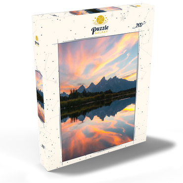 Darstellung des Puzzle Motivs Sunset Reflection Over Mountain Lake 200 Puzzle Schachtel Ansicht2