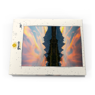 Darstellung des Puzzle Motivs Sunset Reflection Over Mountain Lake 200 Puzzle Schachtel Ansicht3