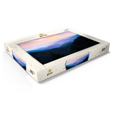 Darstellung des Puzzle Motivs Sunrise Over Smoky Mountain Ranges 100 Puzzle Schachtel Ansicht1