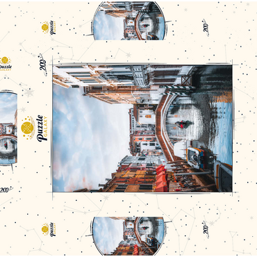 Darstellung des Puzzle Motivs Charming Venetian Canal with Bridge 200 Puzzle Schachtel 3D Modell