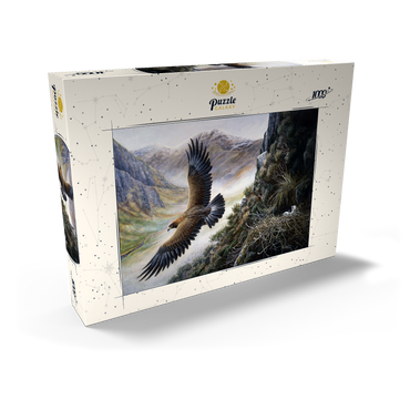 Darstellung des Puzzle Motivs Golden Eagle Soaring Over Mountain Nest 1000 Puzzle Schachtel Ansicht2