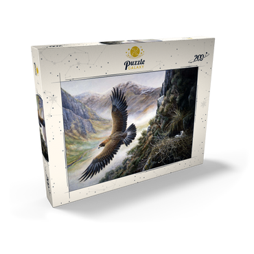 Darstellung des Puzzle Motivs Golden Eagle Soaring Over Mountain Nest 200 Puzzle Schachtel Ansicht2