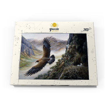 Darstellung des Puzzle Motivs Golden Eagle Soaring Over Mountain Nest 200 Puzzle Schachtel Ansicht3
