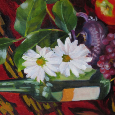 Darstellung des Puzzle Motivs Still Life with Daisies and Fruit 1000 Puzzle 3D Modell