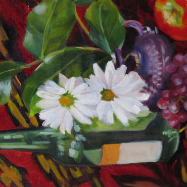 Darstellung des Puzzle Motivs Still Life with Daisies and Fruit 200 Puzzle 3D Modell