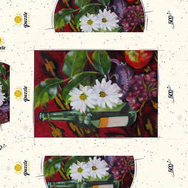 Darstellung des Puzzle Motivs Still Life with Daisies and Fruit 500 Puzzle Schachtel 3D Modell