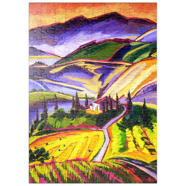Darstellung des Puzzle Motivs puzzleplate Vibrant Tuscan Countryside Landscape 200 Puzzle