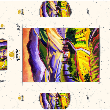 Darstellung des Puzzle Motivs Vibrant Tuscan Countryside Landscape 200 Puzzle Schachtel 3D Modell